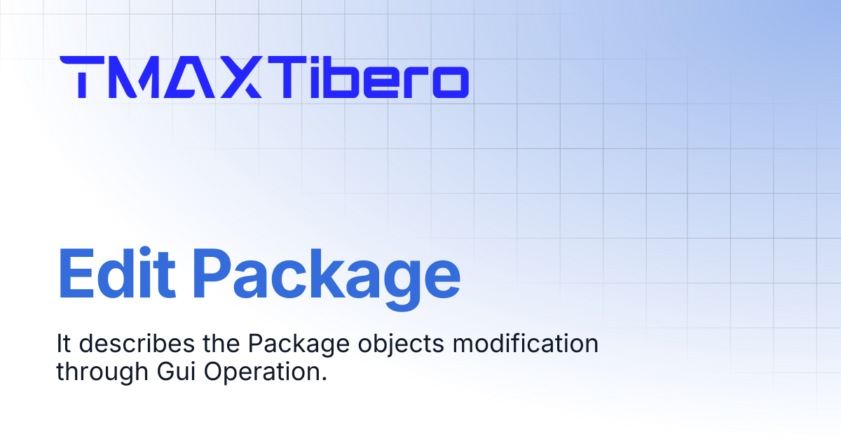 Edit Package | En_Tiberostudio Manual